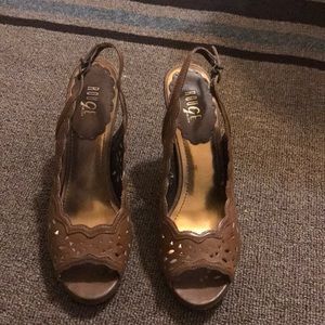 A brown sandal